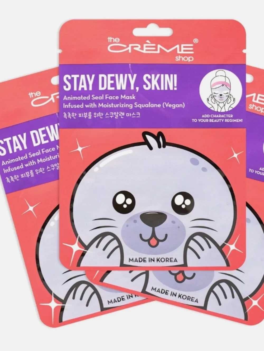 The Crème Shop Stay Dewy Skin Animated Seal Face Mask Squalan